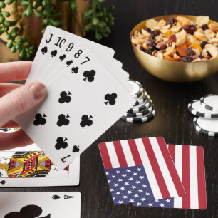 USA flag, flag of USA, American flag Poker Cards