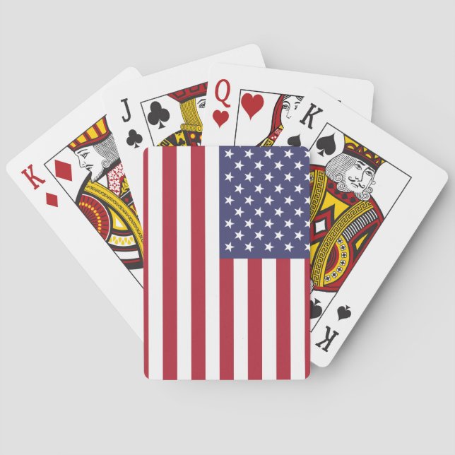 USA flag, flag of USA, American flag Poker Cards (Back)