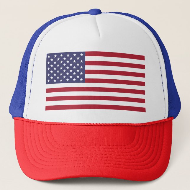USA flag, flag of USA, American flag Trucker Hat (Front)