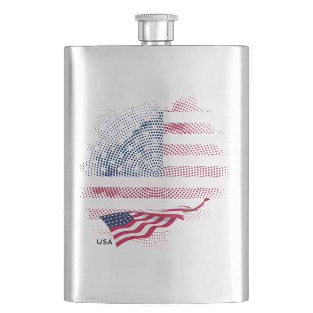 USA flag Flask (Front)