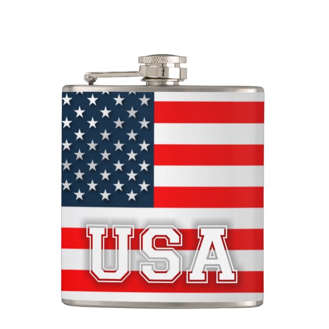 USA Flag Flask (Front)