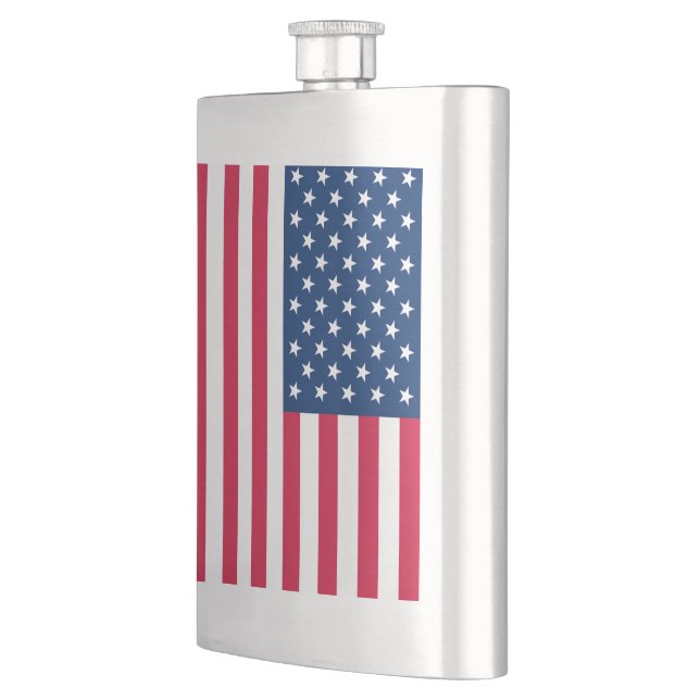 USA Flag Flask American Patriotic (Left)
