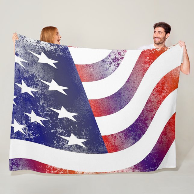 Usa flag fleece blanket (In Situ)