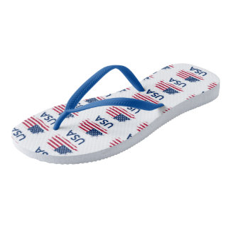 USA Flag Flip Flops