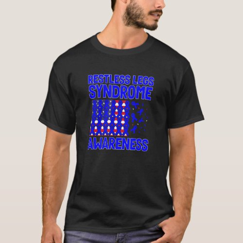 USA flag for Blue ribbons restless legs syndrome a T_Shirt