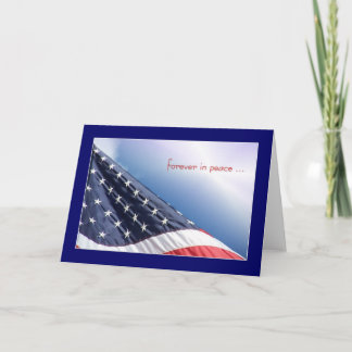 USA Flag - Forever in Peace Card