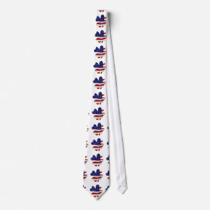 USA Flag Four-Leaf Clover Tie