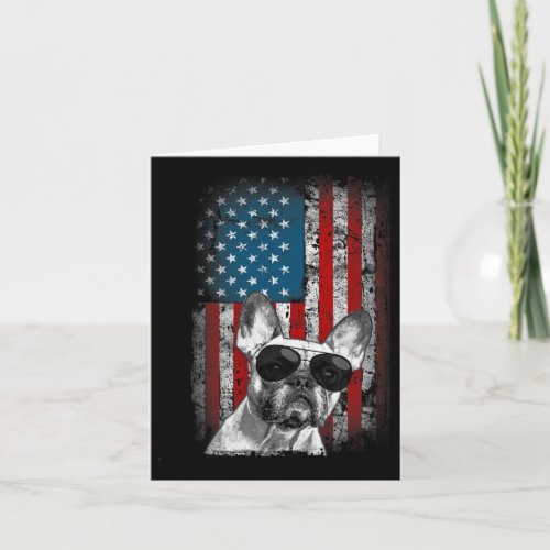 Usa Flag French Bulldog Design For Frenchie Owners Card