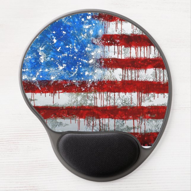 USA Flag Gel Mouse Pad (Front)