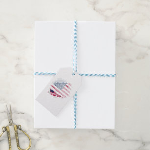 USA flag Gift Tags