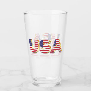 USA Flag Glass