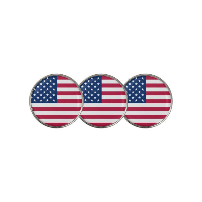 usa flag golf ball marker (3 Up)