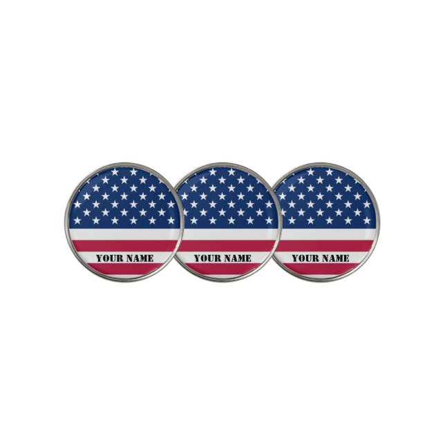 usa flag golf ball marker (3 Up)