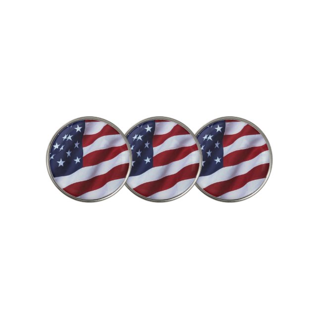 USA Flag Golf Ball Marker (3 Up)