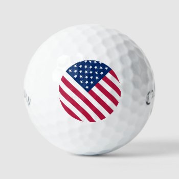 Usa Flag Golf Balls by flagart at Zazzle