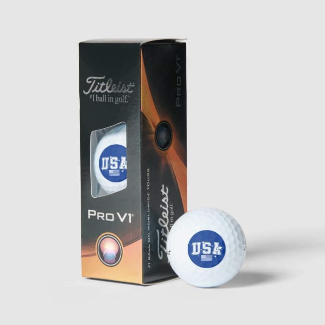 USA Flag  Golf Balls (Packaging)
