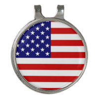 USA Flag Golf Hat Clip and Ball Marker