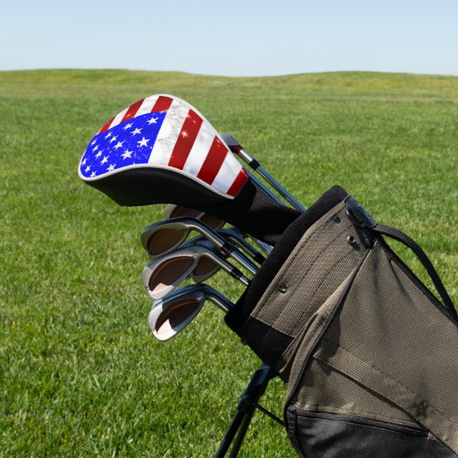 USA flag Golf Head Cover (In Situ)