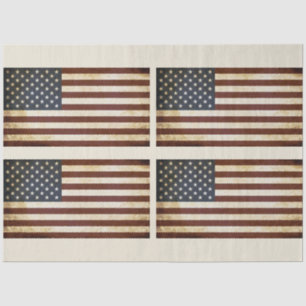 USA Flag Grunge 4 Decoupage Tissue Paper