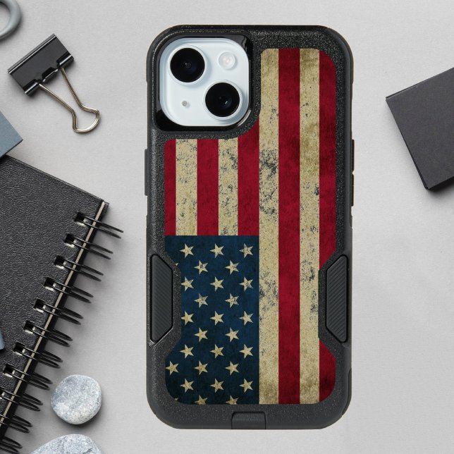 USA Flag Grunge iPhone 15 Case (Creator Uploaded)