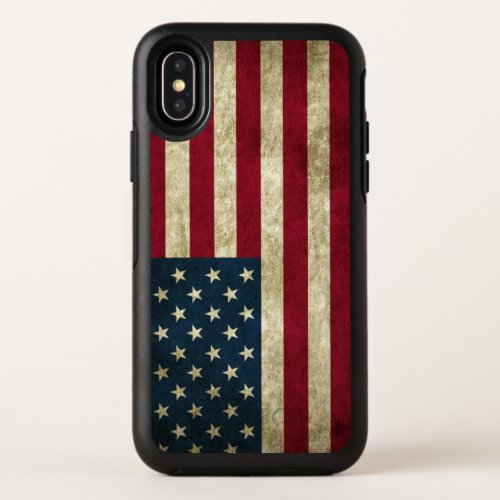 USA Flag Grunge OtterBox Symmetry iPhone X Case