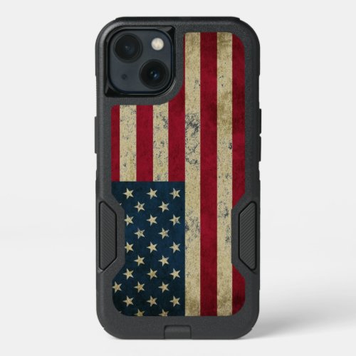 USA Flag Grunge iPhone 13 Case