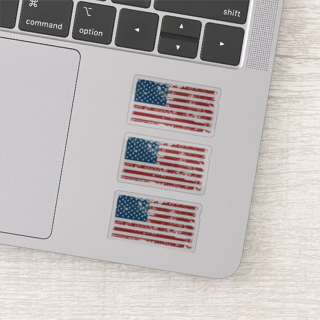 USA flag grunge set 3x Sticker (Detail)