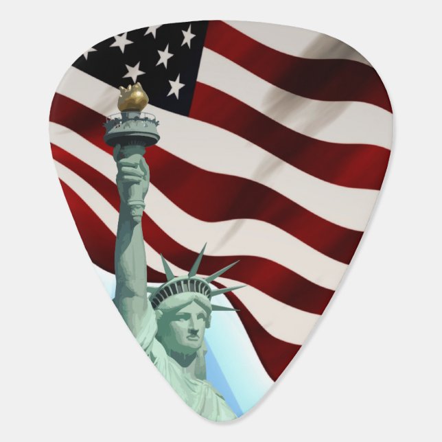 Usa flag guitar pick (Back)