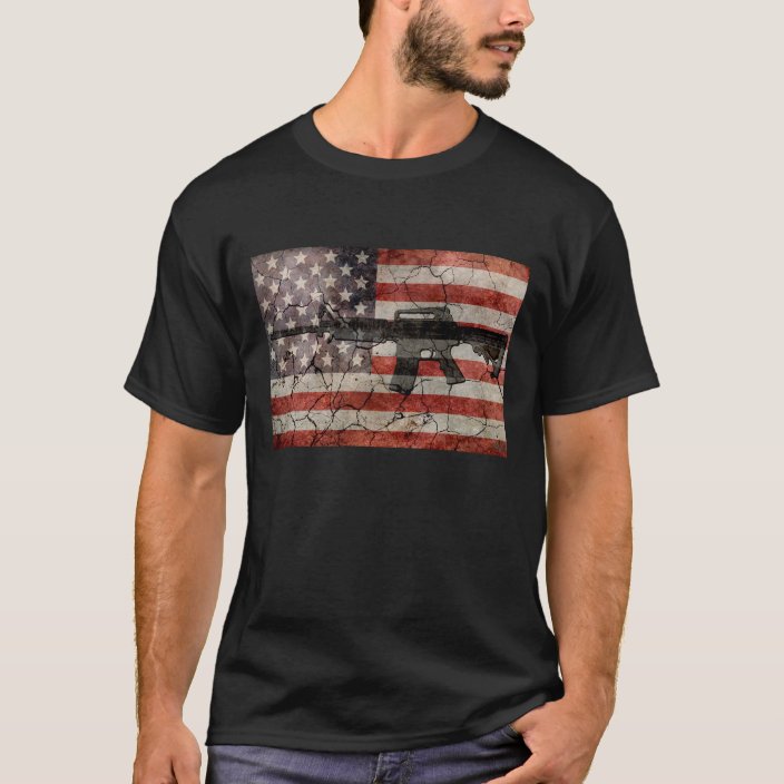 american flag rifle shirt