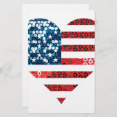usa flag heart (Front/Back)