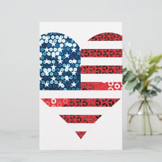 usa flag heart (Standing Front)