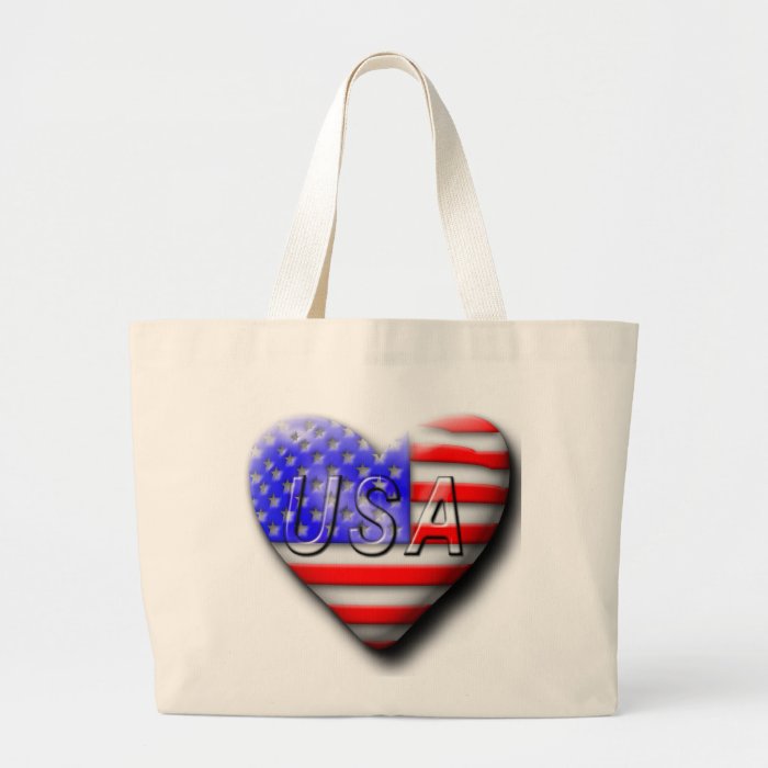 USA Flag Heart Bag