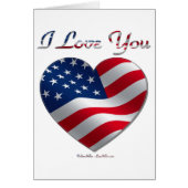 USA Flag Heart I Love You (Front)