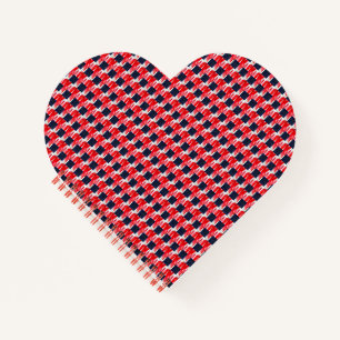 USA Flag Heart Shape Notebook