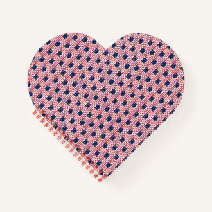 USA Flag Heart Shape Notebook