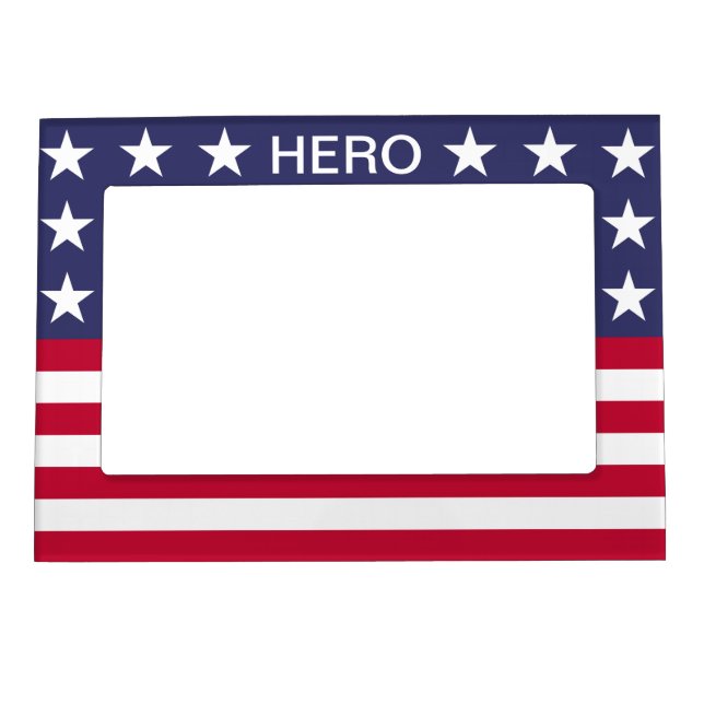 USA FLAG HERO MAGNETIC PICTURE FRAME (Front)