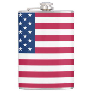 usa flag hip flask
