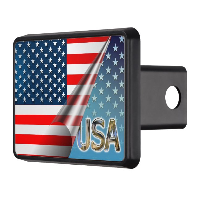 USA Flag Hitch Cover (Left)