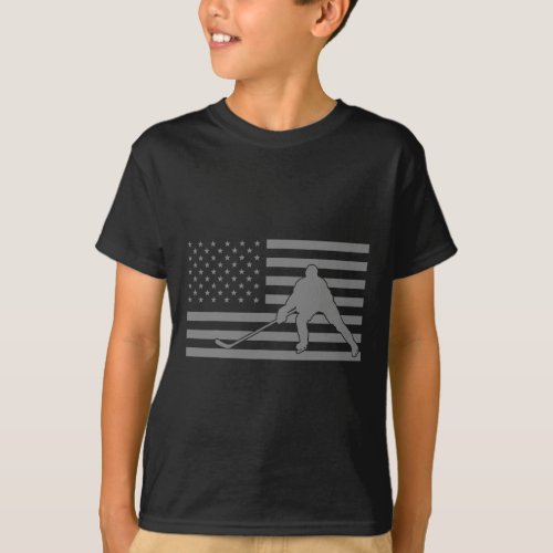 Usa Flag Hockey Apparel _ American Flag Hockey  T_Shirt