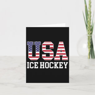 Usa Flag Hockey Player - American Usa Ice Hockey Card