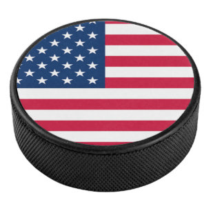 USA Flag Hockey Puck American Patriotic