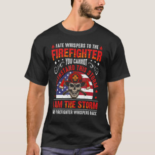Usa Flag I Am The Storm Firefighter Helmet For Bro T-Shirt