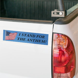 USA Flag I Stand for the Anthem Bumper Sticker