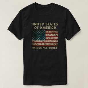 USA flag "In God We Trust" T-Shirt