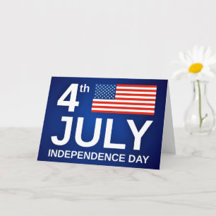 USA Flag Independence Day Card July 4th Patriotic