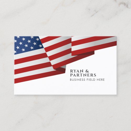 USA Flag  Insignia  Pop Art White Business Card