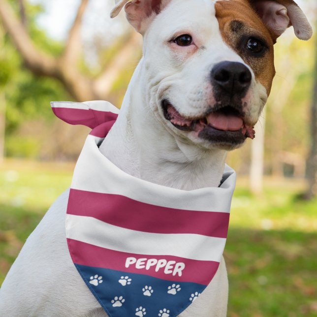 USA Flag Inspired Pet Dog Cat  Bandana (Creator Uploaded)