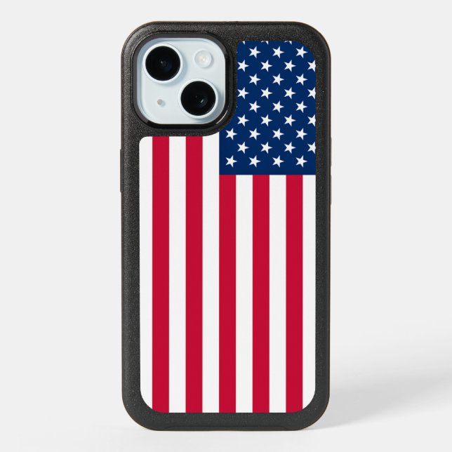 USA Flag iPhone Case Patriotic American (Back)