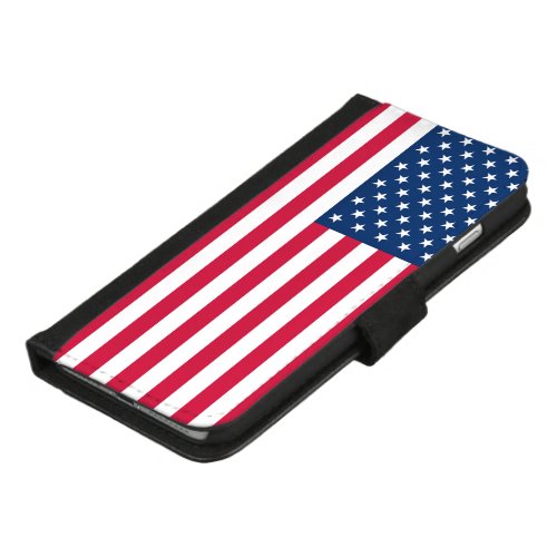 USA Flag iPhone 87 Plus Wallet Case