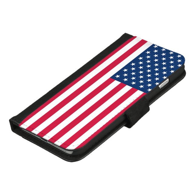 USA Flag iPhone Wallet Case (Bottom)